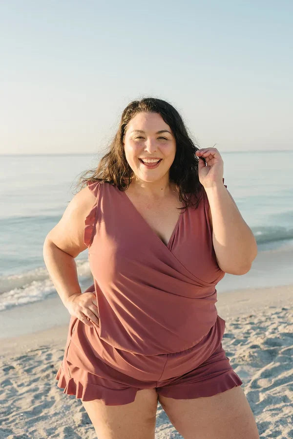 Iconeā¢ SwimRomper: Swim Suit With Built-in Bra