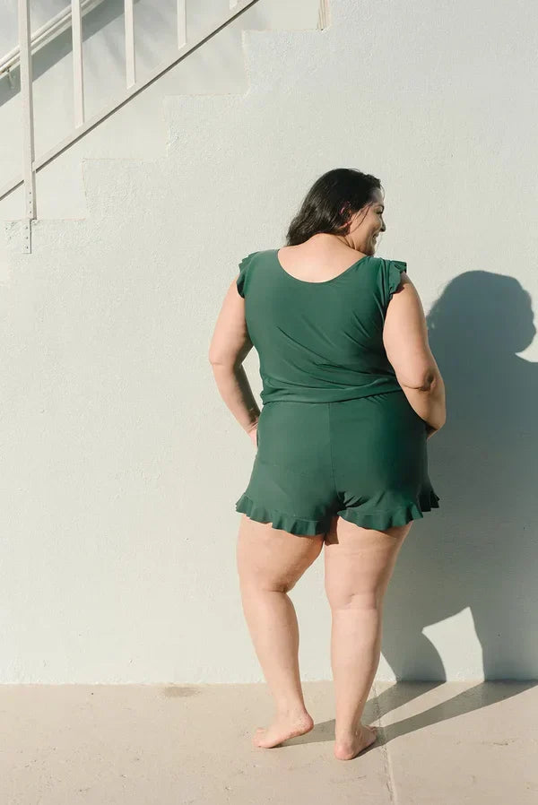 Iconeā¢ SwimRomper: Swim Suit With Built-in Bra