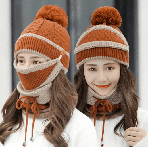 3-in-1 Mütze Schal Maske Set - Beautyclam Hats