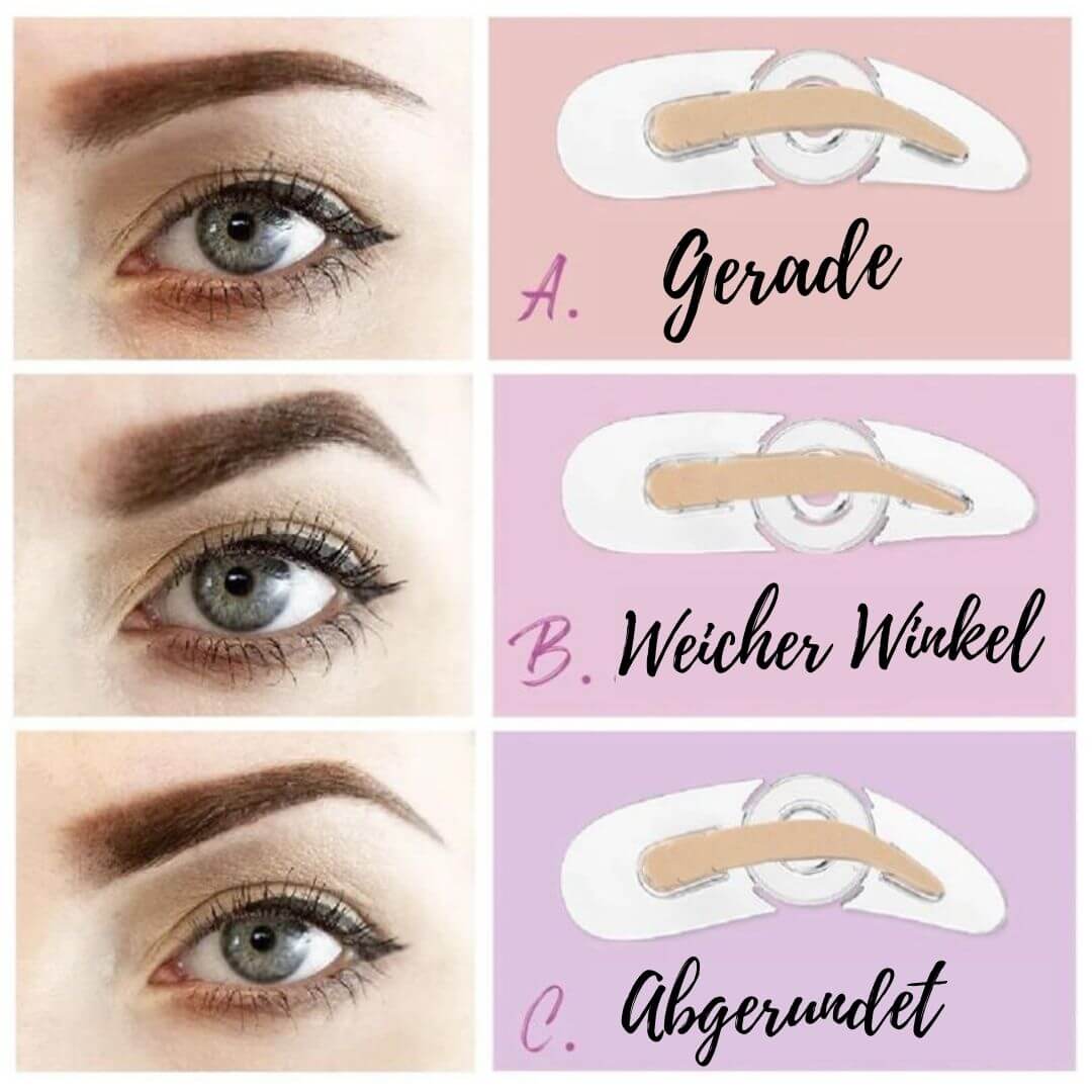 Zweifarbiger verstellbarer Augenbrauenstempel - Beautyclam