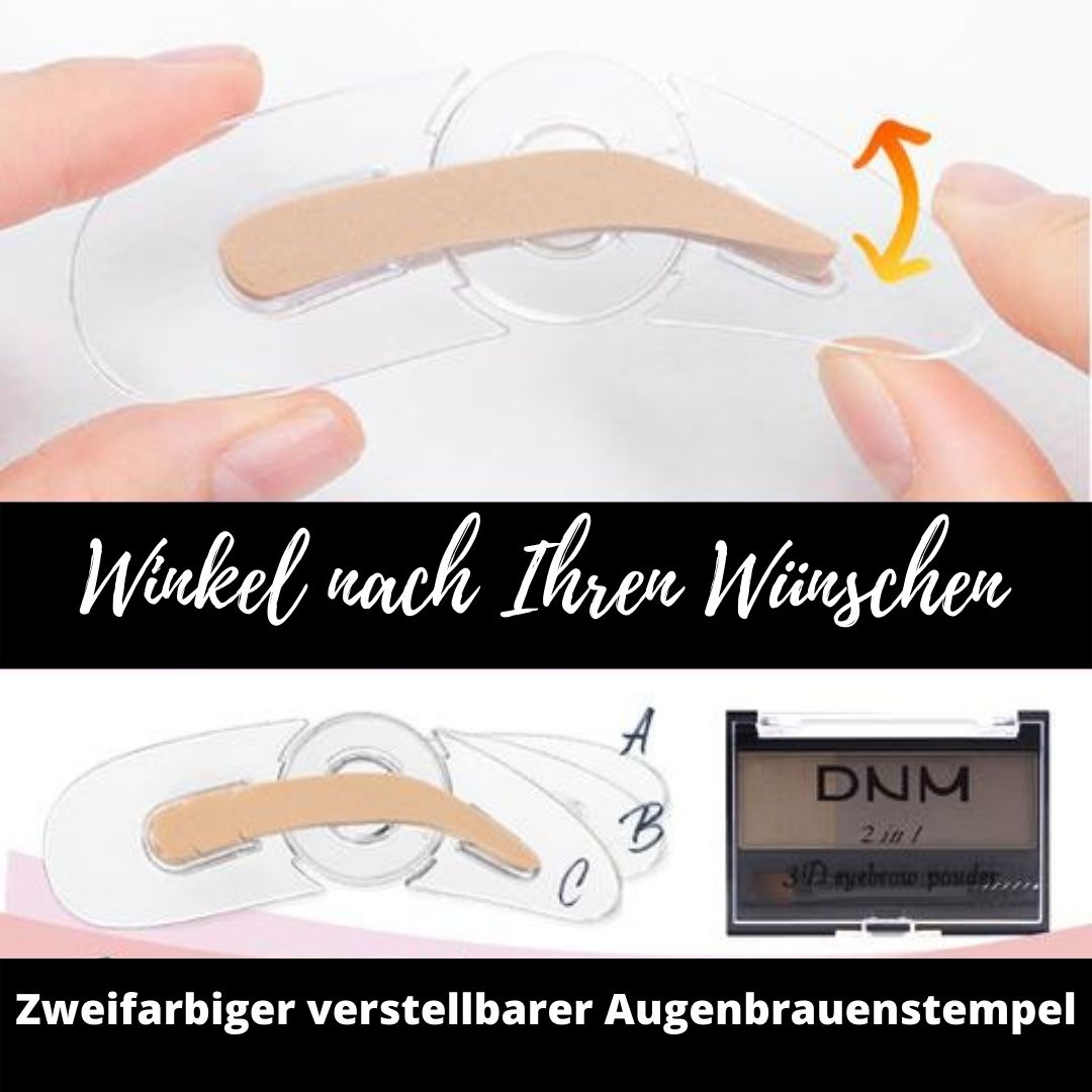 Zweifarbiger verstellbarer Augenbrauenstempel - Beautyclam
