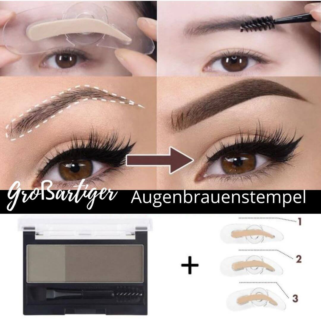 Zweifarbiger verstellbarer Augenbrauenstempel - Beautyclam