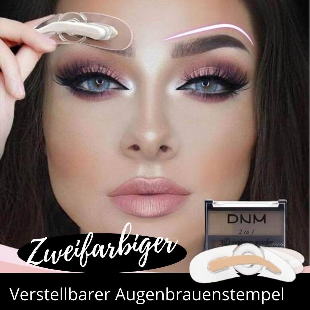 Zweifarbiger verstellbarer Augenbrauenstempel - Beautyclam