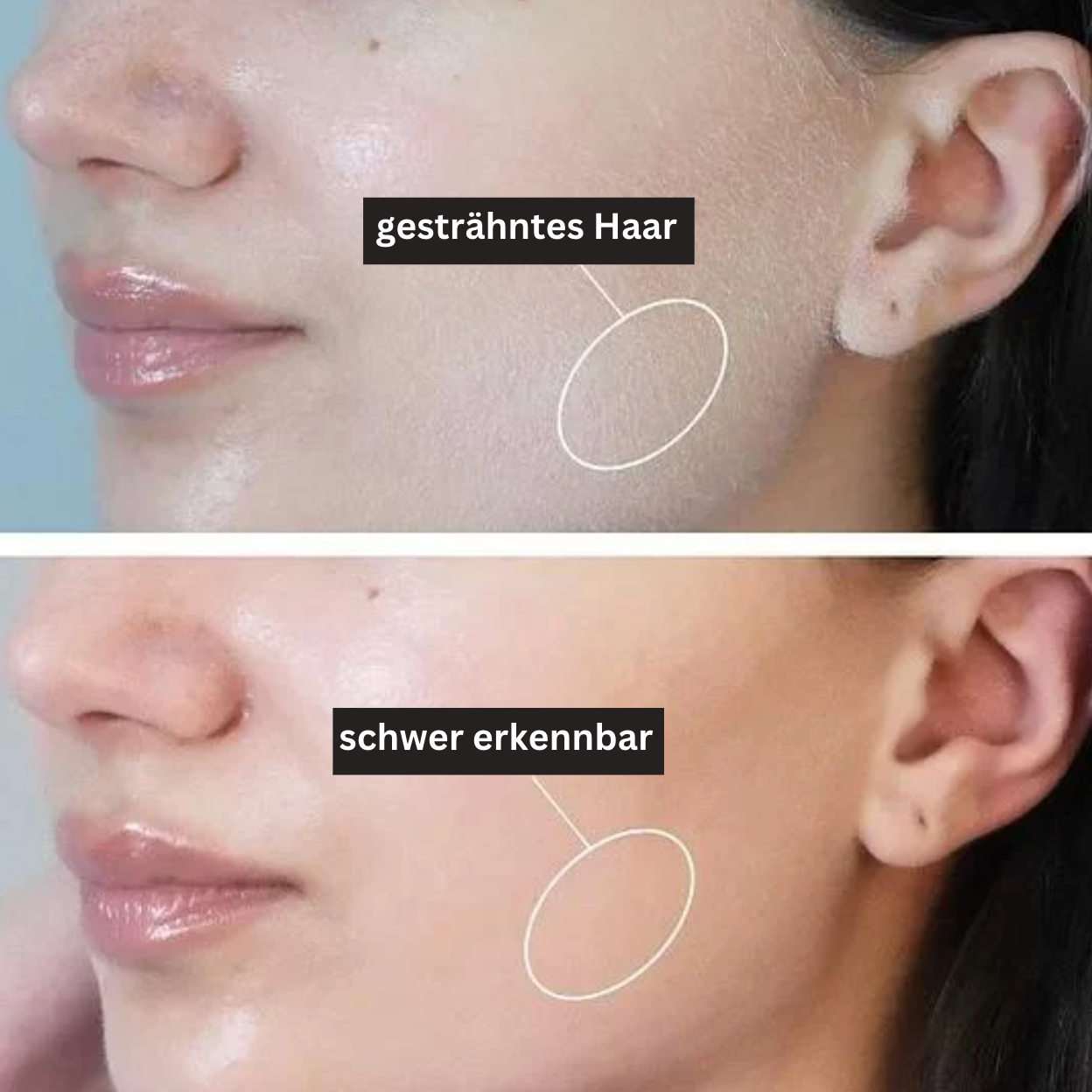 Haar Identifier Spray für Gesicht, Rasur, Haut und Körper