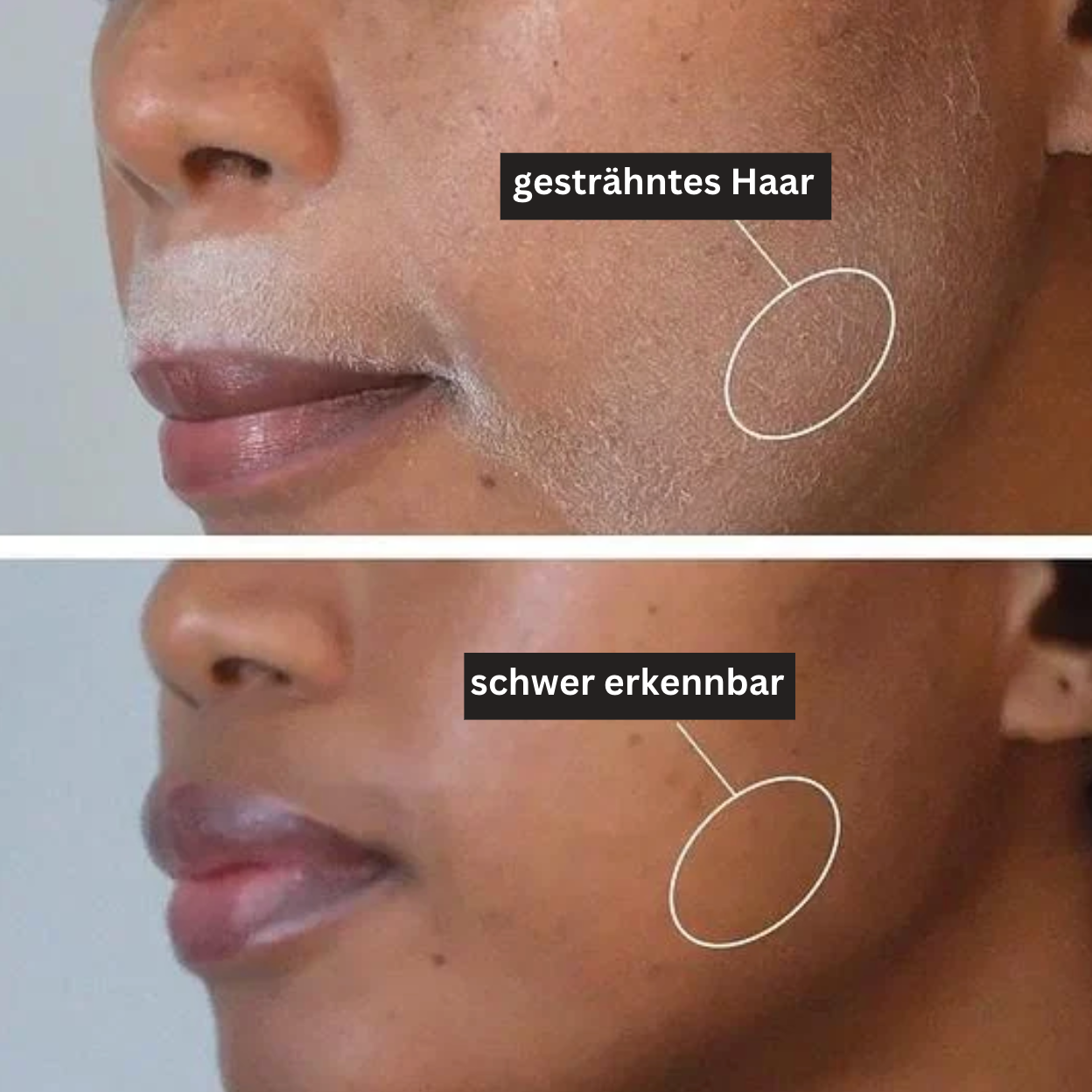 Haar Identifier Spray für Gesicht, Rasur, Haut und Körper