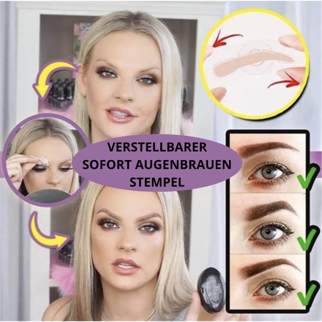 Zweifarbiger verstellbarer Augenbrauenstempel - Beautyclam